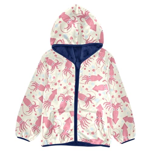 Cuttlefish Girls Fleece Jacket Girls Fall Jacket Girls Zip Up Hoodie Girls Sherpa Jacket 2-10T