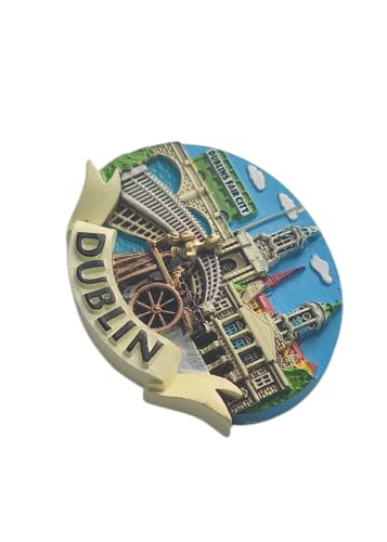 Imán decorativo 3D Dublin Irlanda para refrigerador miniatura 3