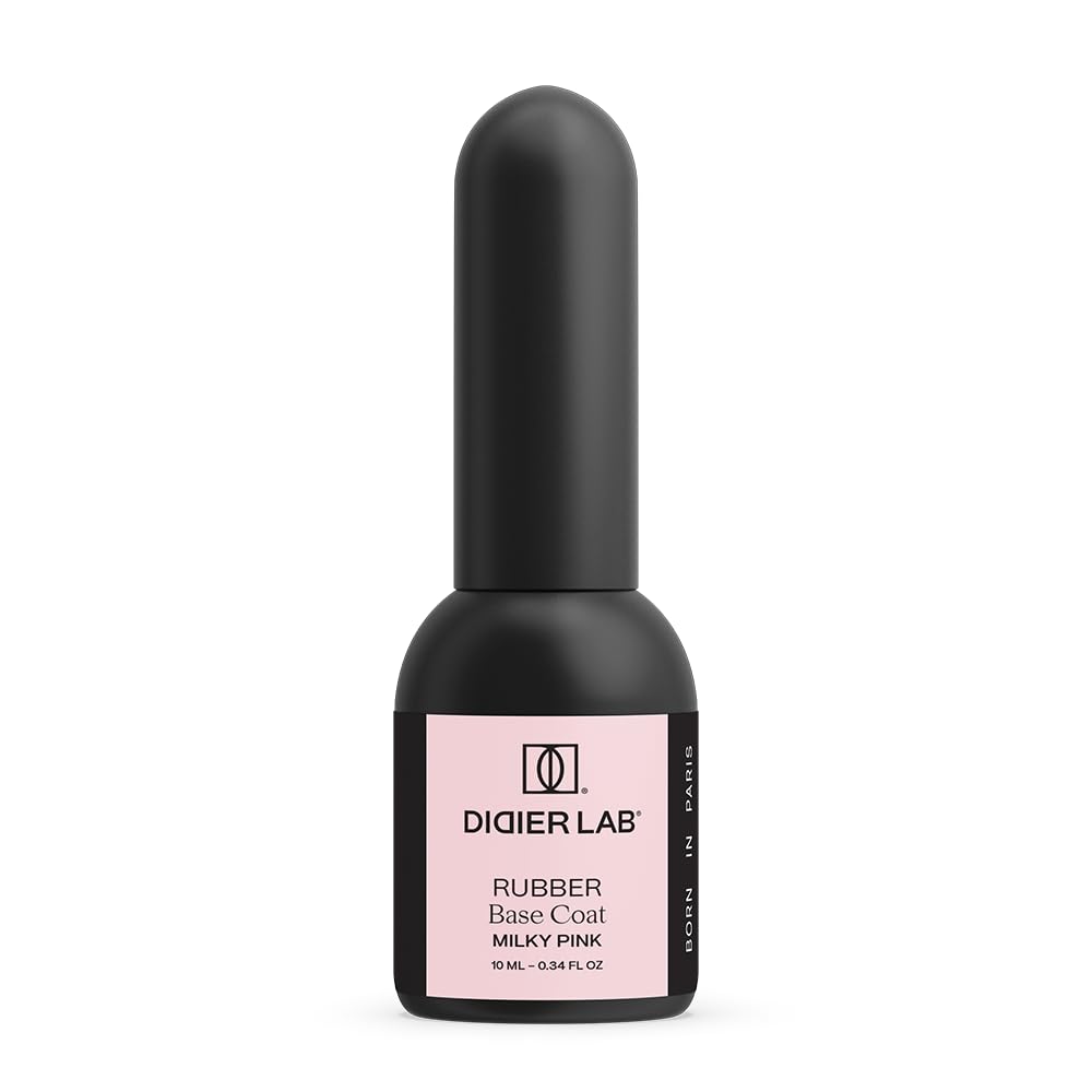 Didier Lab - Premium Base Rubber para Uñas Milky Pink - UV LED Esmalte Semipermanente Rosa Lechoso - Base Coat Pintauñas Gel - Rubber Base Gel Uñas - Pintauñas Permanentes para Lampara - 10ml