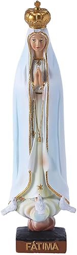 Figura de Nuestra Señora de Fátima, figuras católicas de la Virgen De Fátima de 8 pulgadas, regalo de decoración religiosa de resina