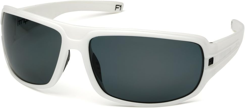 STRIYKER F1 Polycarbonate Polarized Sunglasses -100% UV 400 Protection- TR90 Universal Fit Memory Frame- Ultra Lightweight - Extremely Durable (White Gloss)
