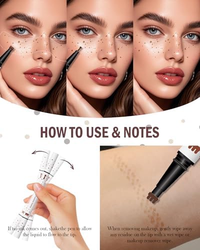 Freckle Stamp Pen, Natural Waterproof Fake Freckles Makeup — view 4