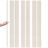 30PCS Bamboo Dowel Rods for Crafts – 3/8 x 36 Inch Dowel Rods Unfinished Wooden Sticks for Crafting Bamboo Long Sticks for DIY Projects