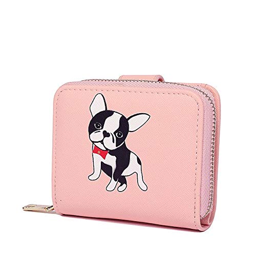 MOCA ute Dog Womens Little Girls Wallet Womens Girls Ladies Female Short Mini Small Clutch Wallet Purse for Womens Women's Ladies (Pink)-picture-26