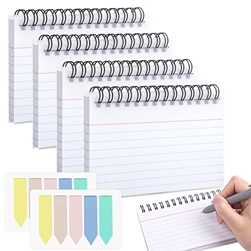 Tarjetas flash para evitar perder tus apuntes con su espiral y hojas de 5x3 pulgadas
