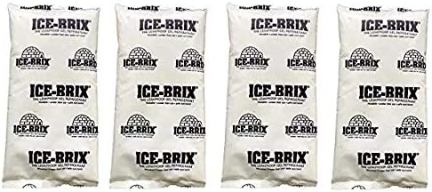 Ice-Brix Cold Pack, 3 oz Capacity, 5" L x 2-3/4" W x 3/4" H, White, Case of 96 (IB3BPD) (Fоur Расk)