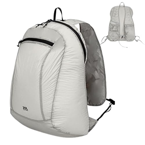 Mochila De Senderismo Para Mujeres, Bolsa Impermeable 20 Litros para Viaje | Bolso Escolar Plegable Y Ligero,Para Viaje Gimnasio Trabajo Acampada Escuela Universidad Mochilero Exterior Playa Mujeres
