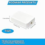 LOLANIUT 4 sztuki puszka rozgałęźna 55x35x15mm, puszka rozdzielacza zewnętrzna wodoodporna, puszka rozgałęźna natynkowa, ABS, biała