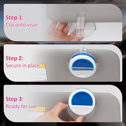 Image of LUVCOSY 2 Packs Holster Clip Car Visor Clips for Zyn | Alpha Pouch Tins | Zyn Car Visor Holder Clip | Belt /Car Sun Visor Accessory | Clip-On for Easy Access | Gift for ZYN Lovers | Clear