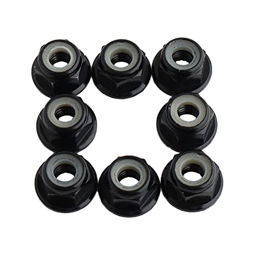 Gdool WN-BK-8 8Pcs Flange M4 Lock Nuts Serrated Nylon Self-Tightening Aluminum M4 Wheel Hardware thumb #3