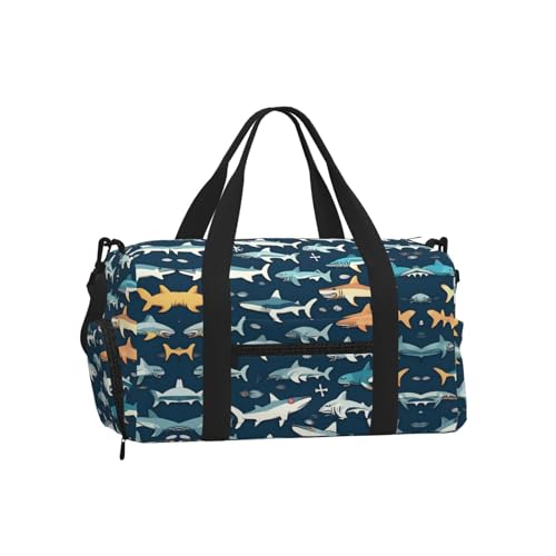 Bolsa cruzada de mano Sharks con estampado náutico de acabados cuidados y gran durabilidad