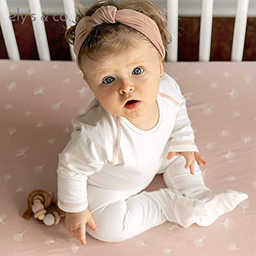 Ely’s & Co. Bassinet Sheet 2-Pack — Combed, 100% Jersey Cotton For Baby Girl — Rosewater Pink, Pin Dots & Gingko Leaves #TOP7