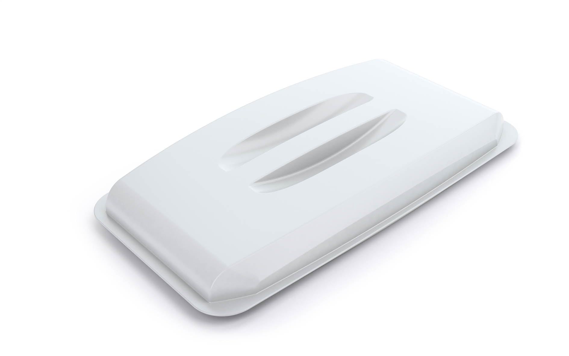 Rackhams White 60L Bin Lid | Rectangular Recycling Bin Lid | Food Safe | Durabin