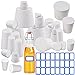 Gummistopfen Gummistöpsel 22 Stück Labor Flask Glaskolben Reagenzglas Flaschen Konische Stopfen Voll Gummi Stopfen Weißer 10 Verschiedene Größen + 1 Blatt Etiketten selbstklebend