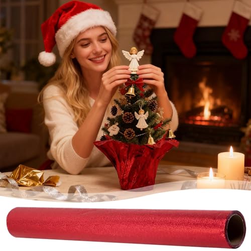 Décoration de jardinière dorée pour emballage de cadeaux de Noël - 7