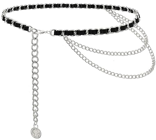 Multi-layer Waist Chain Belt Stylish Leather Waist Chain for Women