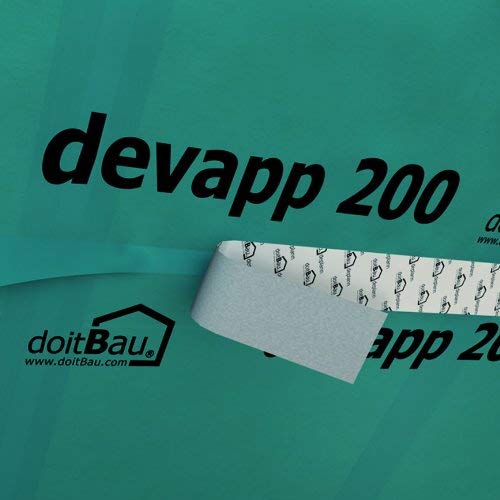doitBau deflexx plus – Cinta adhesiva resistente de 25 m x 60 mm, 1 unidad, color negro, resistente a la rotura para barrera de vapor, resistente a los rayos UV y hermética