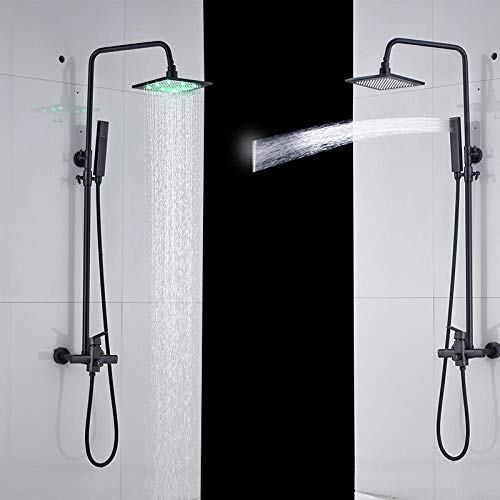 Robinet de douche LED noir anti-calcaire pour remplacer un mitigeur de douche usé