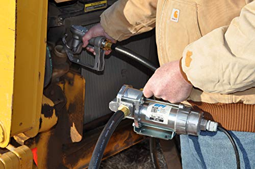 Gpi - G8P Fuel Transfer Pump, Manual Shut-Off Nozzle, 8 Gpm Portable Fuel Pump, 8' Dispensing Hose, 8' Suction Hose, Power Cord, Alligator Clamps (147000-01) #TOP7