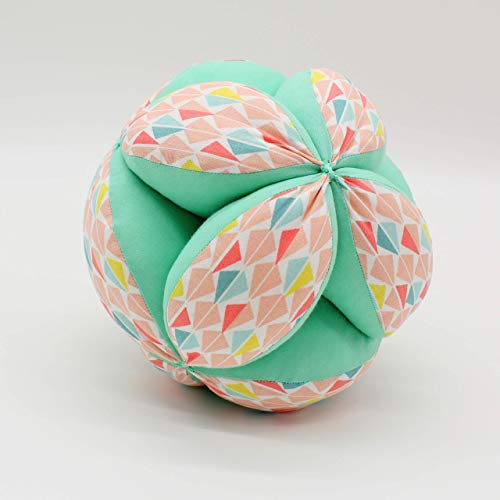 PELOTA MONTESSORI DE TELA DE ALGODÓN PARA BEBÉ PRETTY DOLLY-TURQUESA