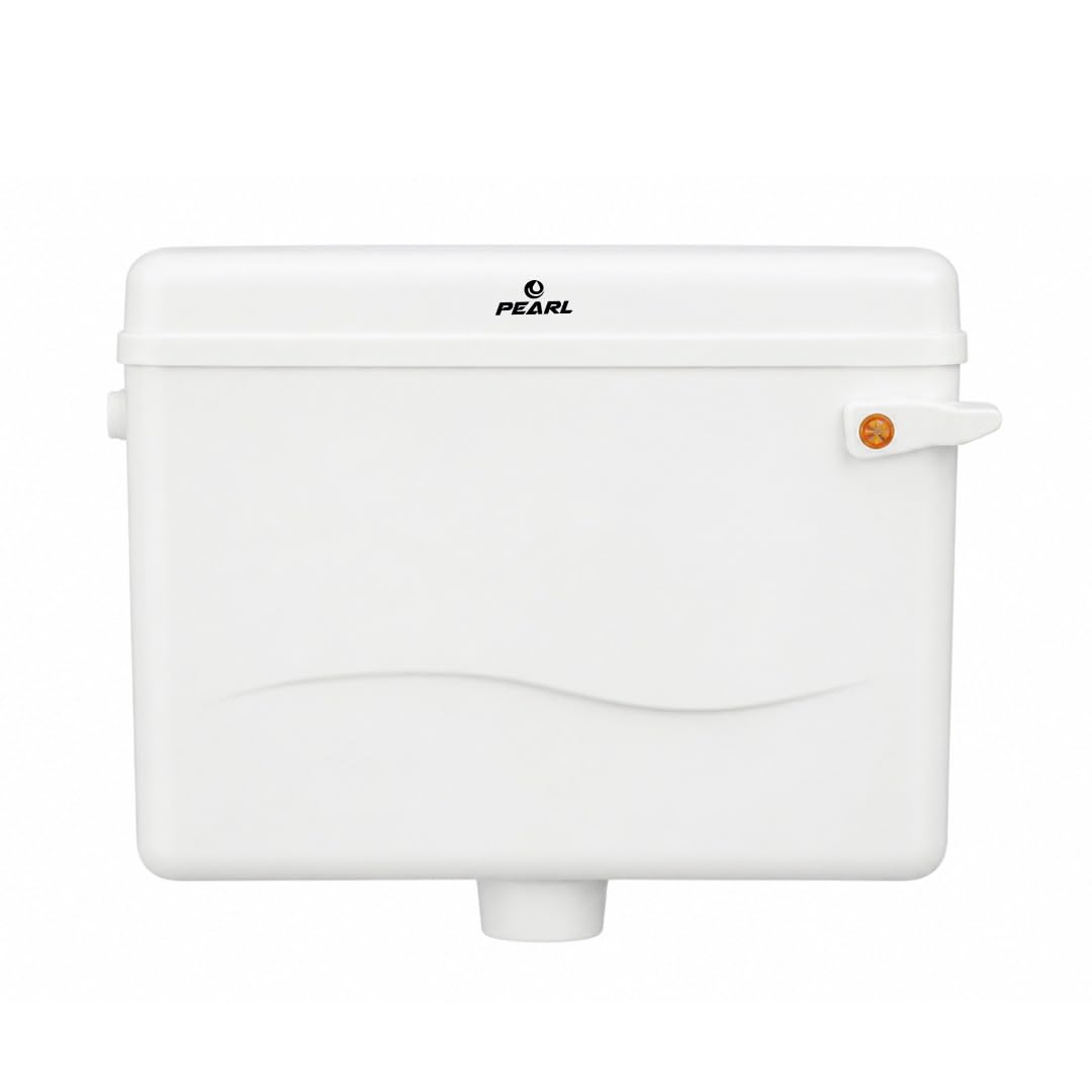 PEARL Single Flush Cistern Eco Side Handle | Durable Bathroom Flush Tank | Water Saving Toilet Cistern | Easy Installation Wall Mount Flush Tank | Premium Quality White Toilet Flush Tank-image-35