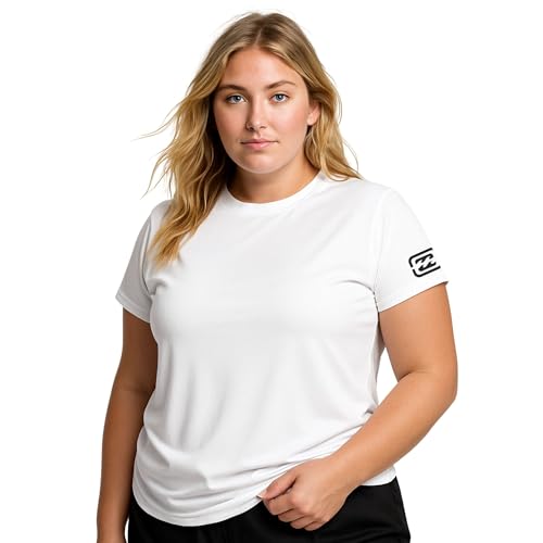 Billabong-Plus-Size-Rash-Guard-for-Women-UPF-50-Long-Short-Sleeve-Swim-Shirt Billabong Plus Size Rash Guard for Women, UPF 50+ Long & Short Sleeve Swim Shirt - Image 1