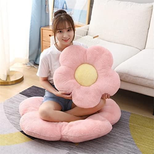 YILANLAN Blumenbodenkissen Niedliches Mädchen Raumdekoration Lesen Freizeit Bequemes Plüschkissen Büro Tatami Auto Heimdekoration (40cm, Pink)