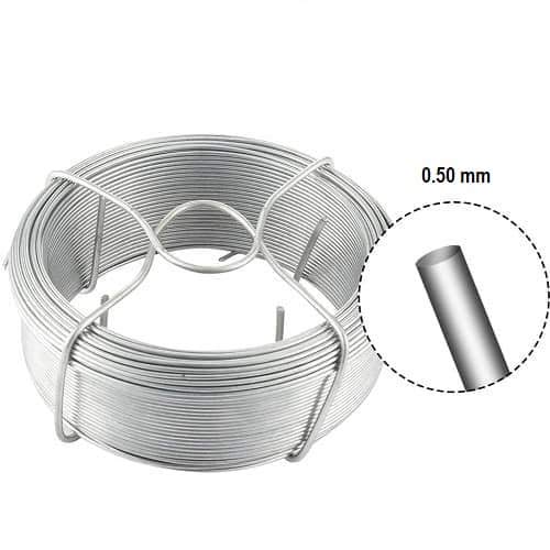 CABLEPELADO Alambre de Hierro Galvanizado, Alambra Floral, alambre de manualidades, Rollo Alambre de Acero plastificado, Alambre Atar Flexible, Alambre Bricolaje, Diámetro 0.5 mm, Longitud 50 metros — view 6