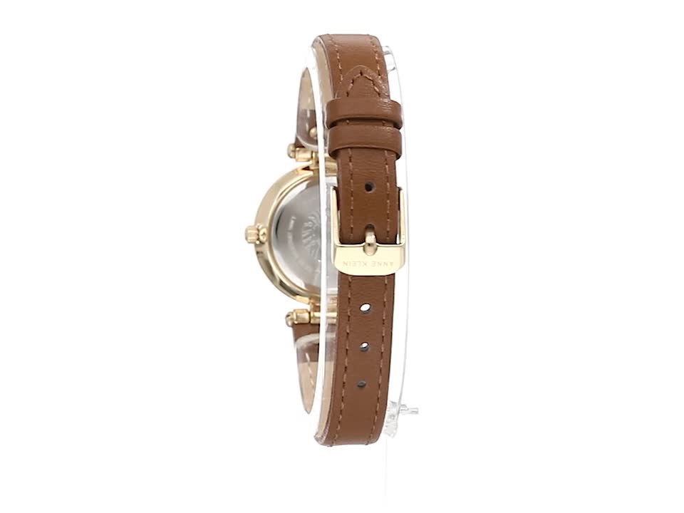 Women\'s 109442CHHY Gold-Tone Champagne Dial and Brown Leather Strap Watch 71mD9Kog-dL._AC_UY900_.jpg main image 3