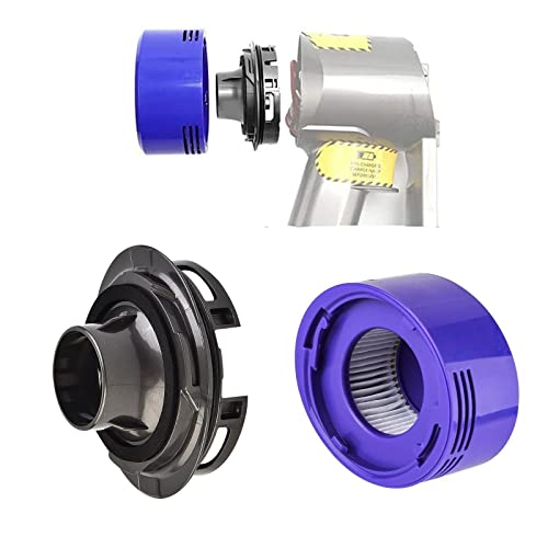 Fixbetter Couvercle arrière du moteur et kit de filtre arrière pour Dyson V7 V8 accessoires d'aspirateur, pour kit de conversion de filtre Hepa
