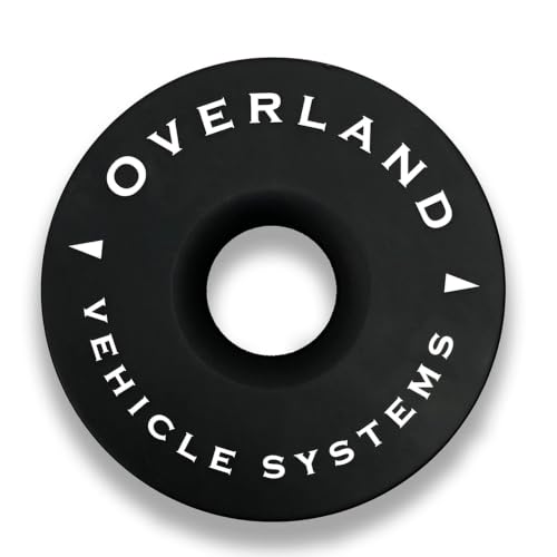 Overland Vehicle Systems 19240004 Black with Storage Bag Universal Recovery Ring 6.25 Inch 45,000 lb.