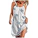 Fannyfuny Sommerkleider Mädchen Hawaii Kleid Sommer Sexy A-Linie Strandkleider Freizeitkleider U-Ausschnitt Trägerkleid Ärmellos Sommerkleider Damenkleider Sexy Kleid Tunika Abendkleid