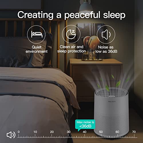 Portable Mini Air Purifiers, H13 True Hepa Filter Air Freshner, 3-Stage Filtration With 360°Air Intake For Bedroom, Dorm Room, Office With 3 Speeds, Reduces Odors From Pets Smoke Pollen Dander Hair #TOP3