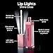 MCoBeauty - Lip Lights Shine Gloss - Berry Pink Lip Gloss - High Shine Glass-Like Finish with Built-In LED Light & Mirror - Moisturising Lightweight - Face Makeup