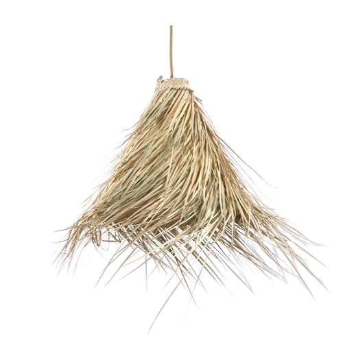 Bohome Living - Suspension Luminaire Naturelle, Lustre Bohème Chic, Suspension en paille, Fait main (35 x 35cm)