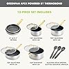 GreenPan Hybrid 13 Piece Nonstick Stainless Steel Cookware Set, APEX Tri-Ply Thermobond PFAS-Free Ceramic Pots & Pans, Induction & All Cooktop Compatible, Oven Temp to 850°F, Dishwasher Safe, Gold #3