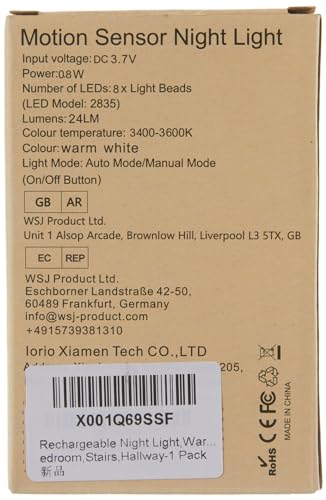 Rechargeable Night Light,Wardrobe Motion Sensor Lights Indoor,Cupboard Light With Magnetic Strip Stick on Closet,Under Cabinet,Kitchen,Bedroom,Stairs,Hallway-1 Pack - Cosy Home Interiors Rechargeable Night Light,Wardrobe Motion Sensor Lights Indoor,Cupboard Light With Magnetic Strip Stick on Closet,Under Cabinet,Kitchen,Bedroom,Stairs,Hallway-1 Pack - Image 9