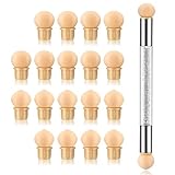 KAAGEE 19Pcs in 1 Set Nail Sponges for Ombre Double-Head Nail Pen Ombre Brush for Gel Nails French T