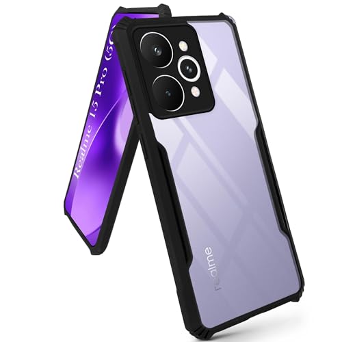 Image of Jkobi Back Case Cover for Realme 15 Pro (Shockproof with Polycarbonate Clear Panel | Professional Black)