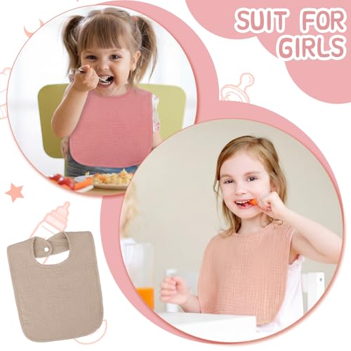 Image of Toulite 6 Pack Muslin Baby Bibs Baby Bandana Drool Bibs Cotton for Unisex Boys Girls Soft Absorbent for Teething and Drooling