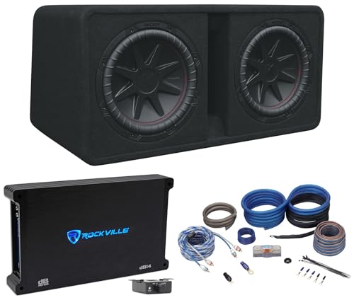 KICKER 52DCVR122 12�C���`�f���A���T�u�E�[�t�@�[+�x���g�t���T�u�{�b�N�X�G���N���[�W���o���h�� Rockville dB14 4000W ���m�J�[�A���v&RWK4CU�R���v���[�g�A���v���t�����C���[�L�b�gOFC(3�A�C�e��)