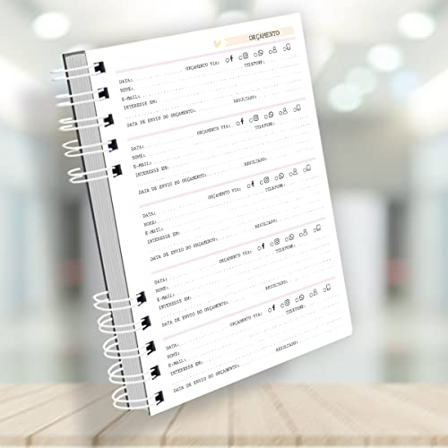 Kit 1 Caderno De Pedidos E 1 Caderno De Controle Financeiro