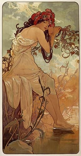 Affiche impression Alphonse Mucha : la solution murale idéale pour réveiller un salon terne