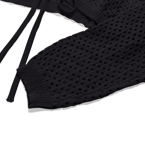 Women's Tie Front Cardigan Shrugs for Dresses Summer Lightweight Crop Top Knit Crochet Sweater Beach Cover Up4