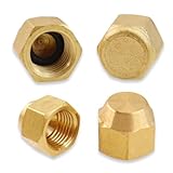 Iruihoo 4 Stück Sicherheitsventil Stopfen R410 R22 | 5/16 1/4 Zoll Messing Ventilkappe für Klimaanlage und Kälteanlagen Rohrverbinder