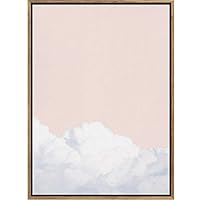 SIGNWIN Framed Canvas Wall Art Pastel Pink Sky Nature Clouds Photography Modern Art Contemporary Relax/Calm for Living Room, Bedroom, Office - 16