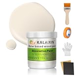 All-in-One Matte Wood Furniture Paint Kit - Non-Toxic & Odorless Water-Based Formula - No Sand/Prime/Varnish - Indoor Safe Furniture Renovation with Tools (Cream,32 Oz)