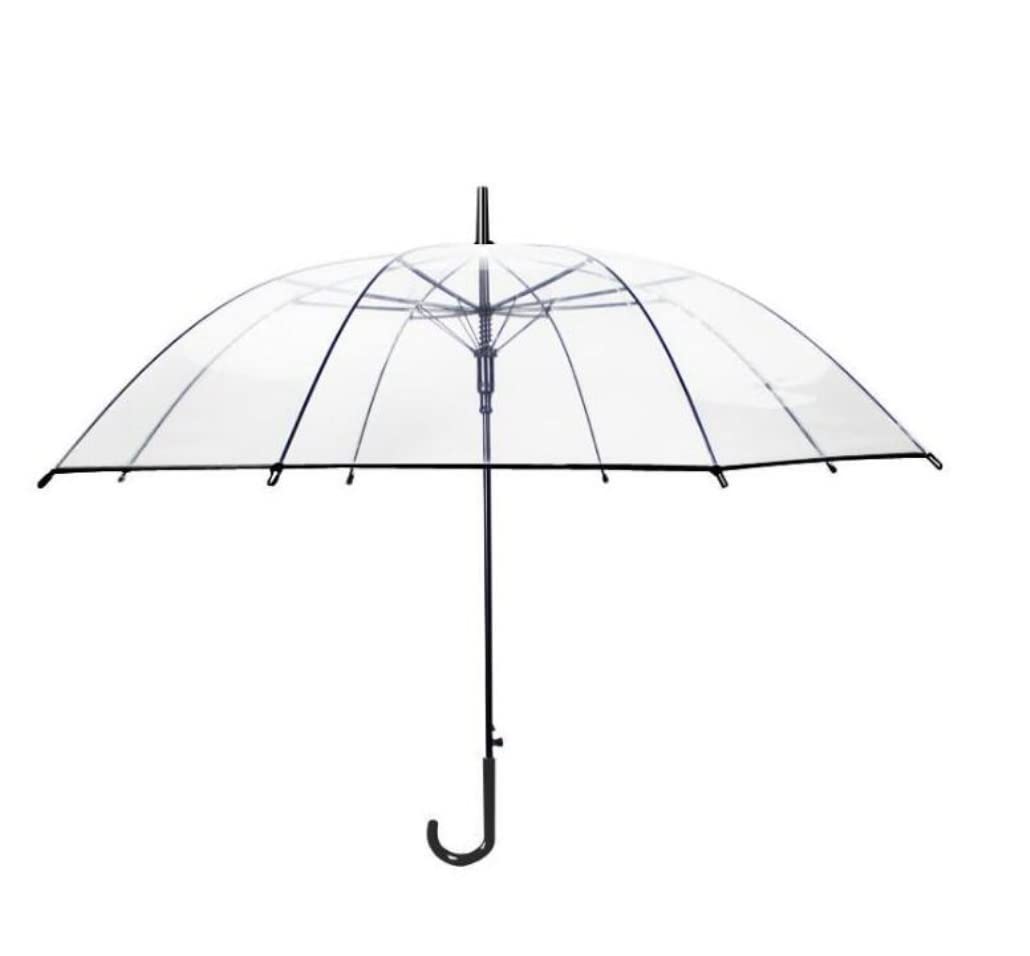 CMBSSTFC Paraguas Paraguas a Prueba de Viento Paraguas Impermeable a Prueba de Viento Paraguas Extra Grande con ventilación Paraguas Largo Transparente Paraguas de Viaje de Negocios (Azul: Nero,
