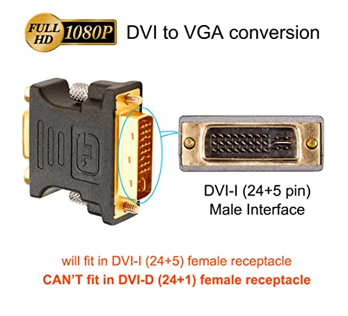 Dtech 8541676448 Dvi Male To Vga Female Adapter Dvi-I 24+5 Port Converter thumb #5