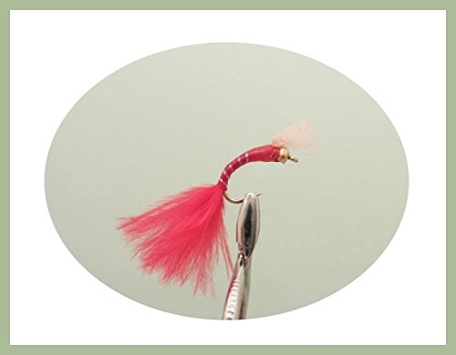 4 Mosche Da Pesca Blood Worms - John Mackay Flies - Affondanti Per Trota - Foto 3